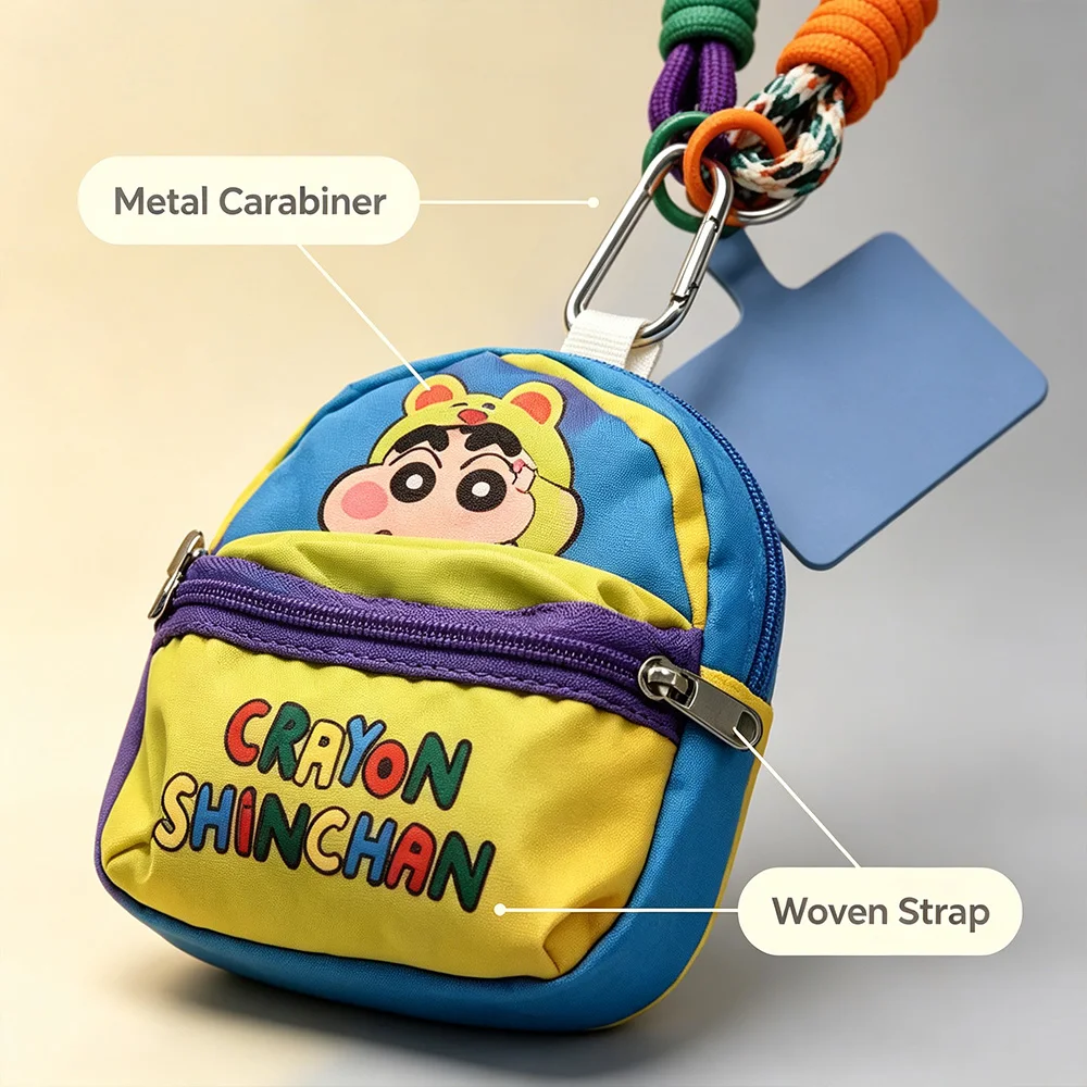 Cosmetic Bags - Crayon Shin-chan Mini Lanyard Bag Kawaii