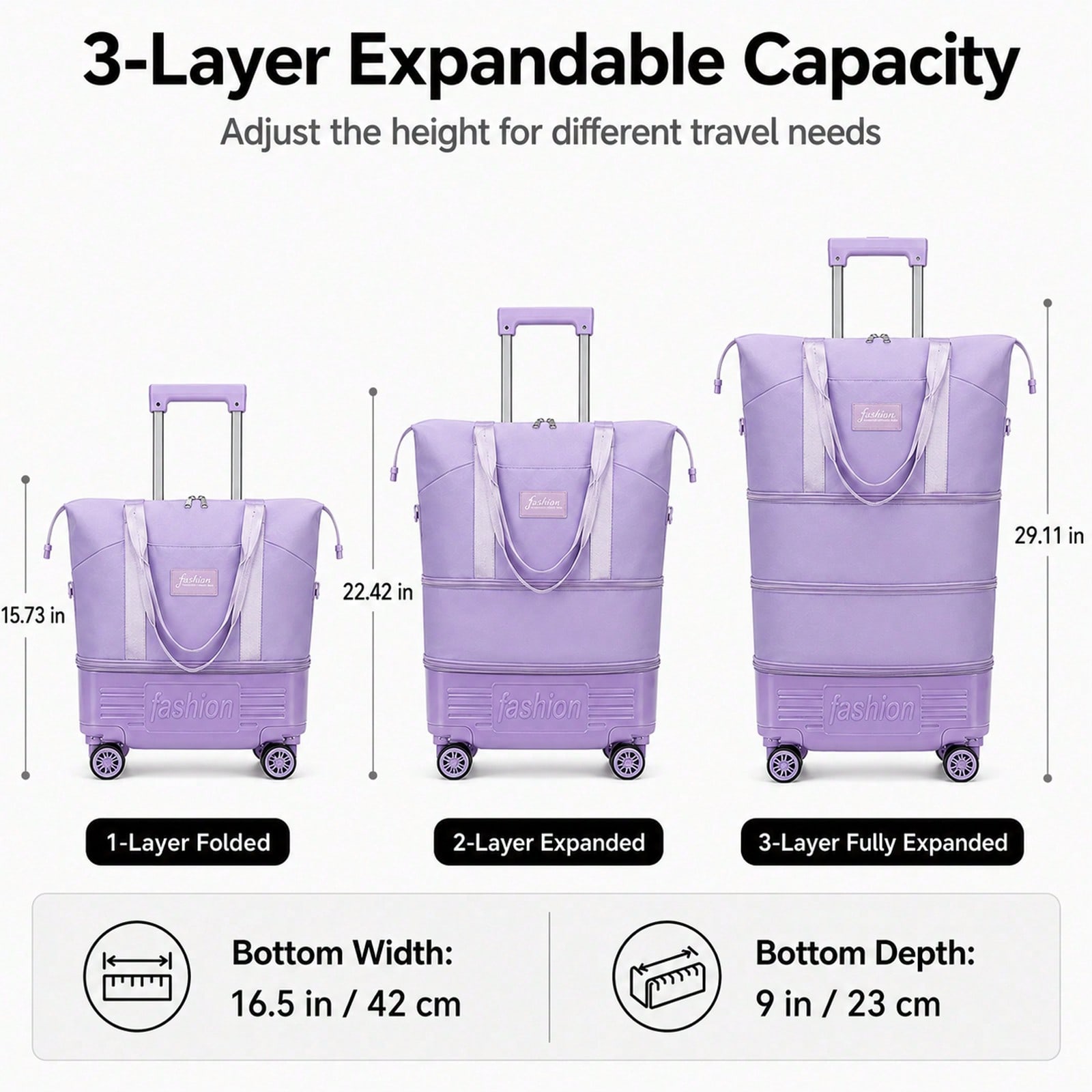 Expandable Rolling Travel Duff - Foldable Rolling Luggage Bag ulasan dan harga