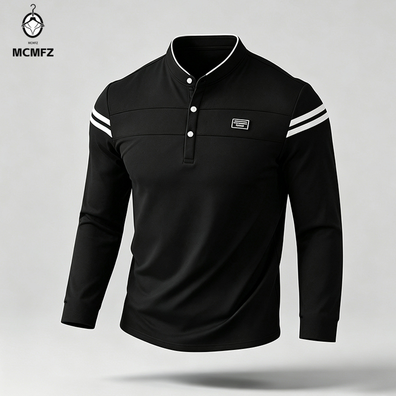 Male Urban Long Sleeve Polo Sh - Handbags ulasan dan harga