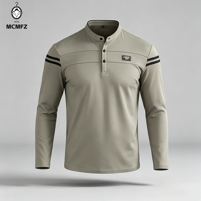 Male Urban Long Sleeve Polo Sh - Handbags ulasan dan harga