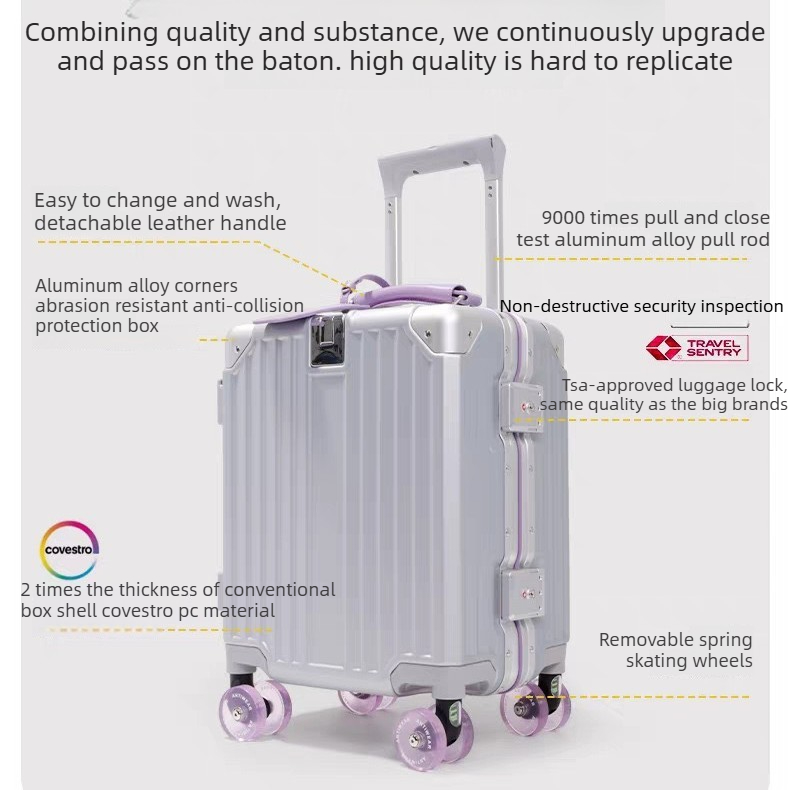 With Wheels Carry on Luggage S - Aluminum Frame Carry On Luggage ulasan dan harga