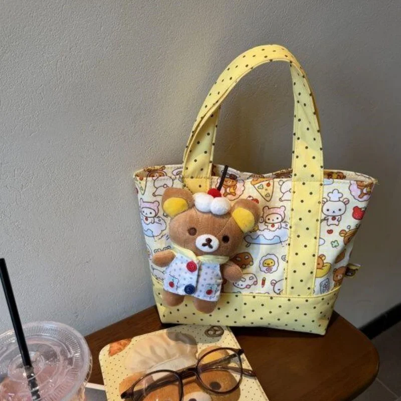 Yellow Rilakkuma Polka Dot Zip - Cosmetic Bags ulasan dan harga