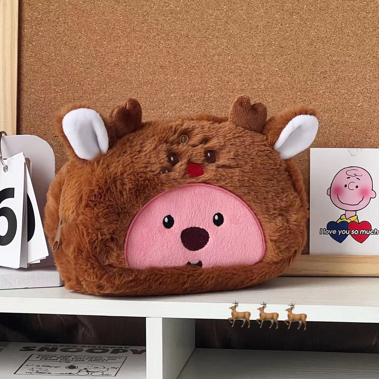Cartoon Plush Pencil Bag Stude - Cosmetic Bags ulasan dan harga